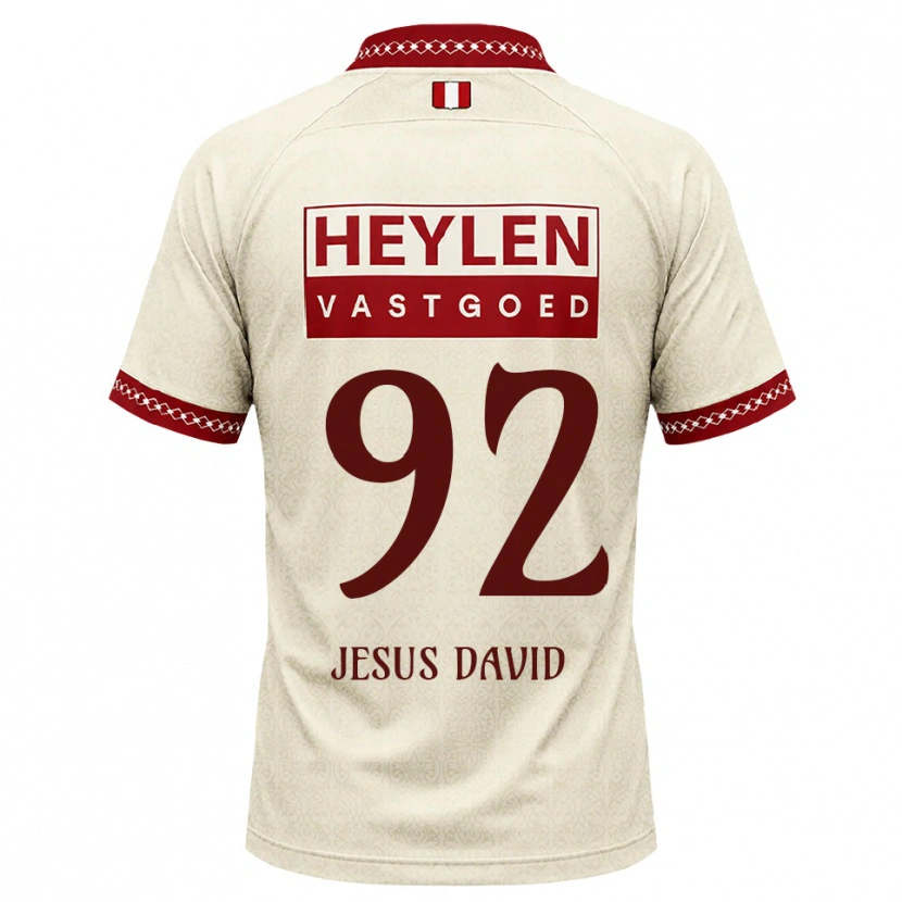 Danxen Niño Camiseta Gabriel Jesus David #92 Beige Rojo 2ª Equipación 2026/27 La Camisa México