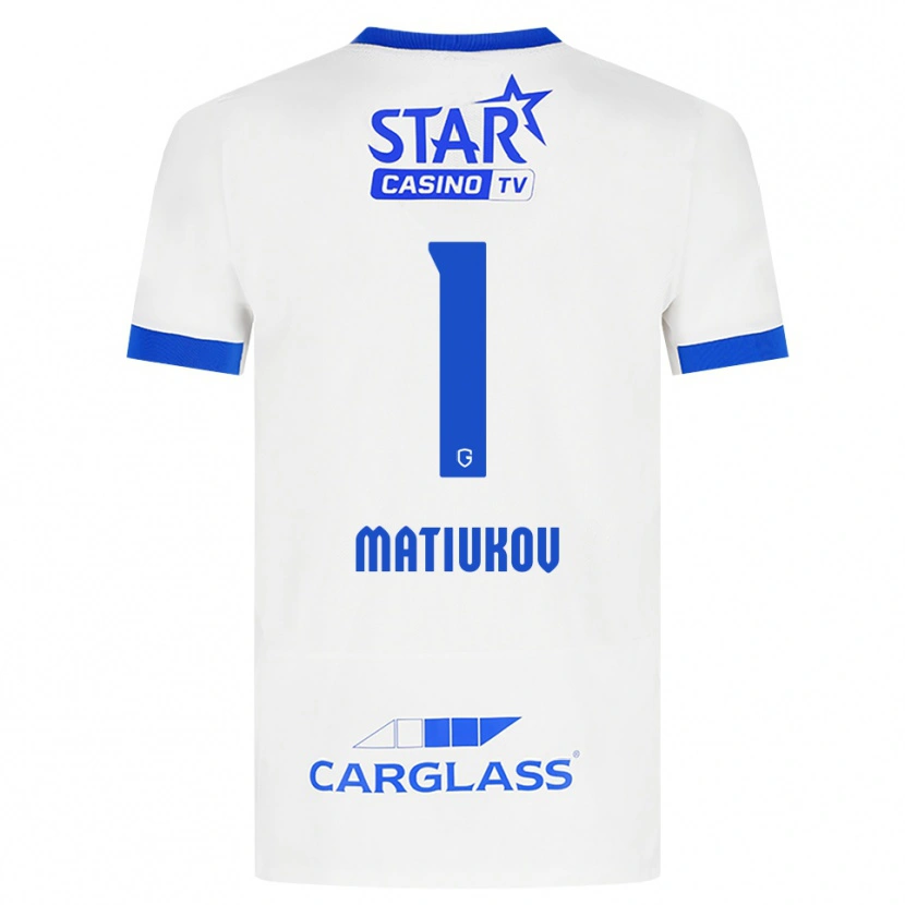 Danxen Niño Camiseta Platon Matiukov #1 Blanco Azul 2ª Equipación 2026/27 La Camisa México