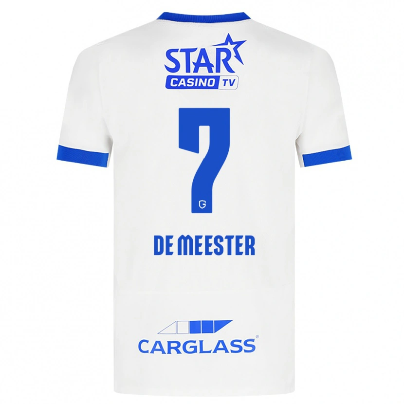 Danxen Niño Camiseta Thirsa De Meester #7 Blanco Azul 2ª Equipación 2026/27 La Camisa México