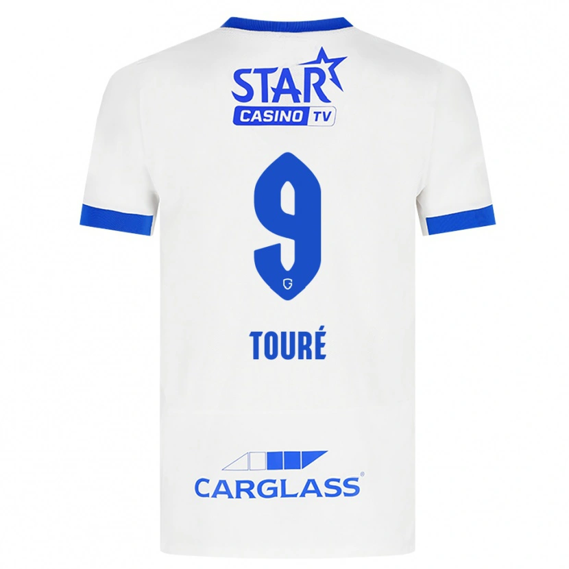 Danxen Niño Camiseta Saïdou Touré #9 Blanco Azul 2ª Equipación 2026/27 La Camisa México