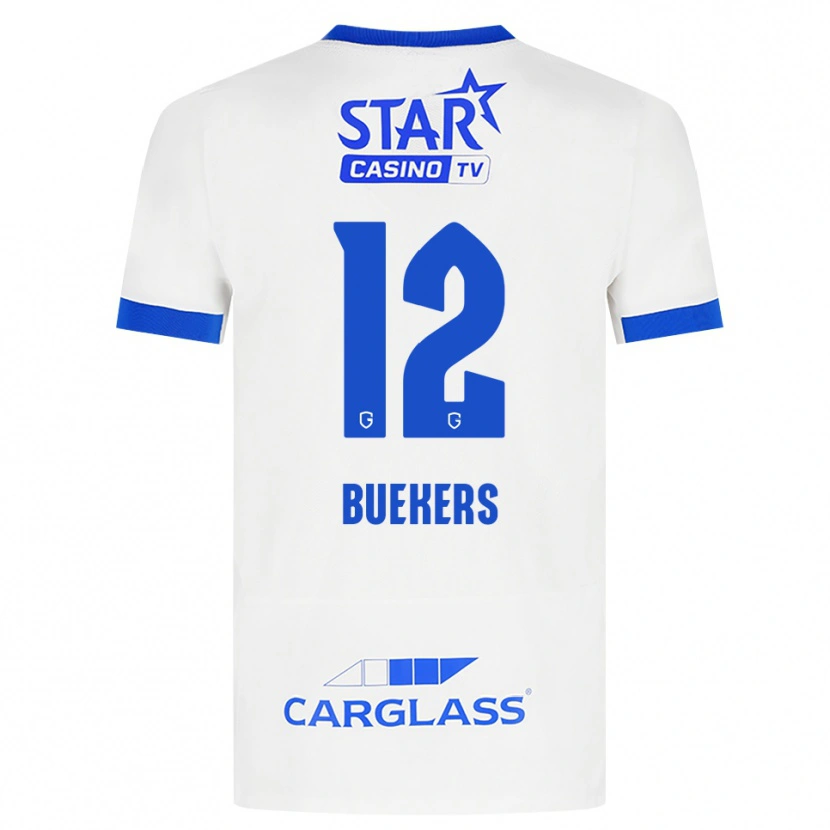 Danxen Niño Camiseta Maxime Buekers #12 Blanco Azul 2ª Equipación 2026/27 La Camisa México