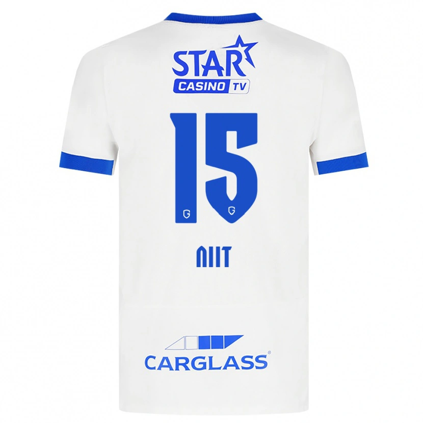 Danxen Niño Camiseta Eva-Maria Niit #15 Blanco Azul 2ª Equipación 2026/27 La Camisa México
