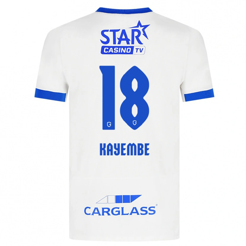 Danxen Niño Camiseta Joris Kayembe #18 Blanco Azul 2ª Equipación 2026/27 La Camisa México