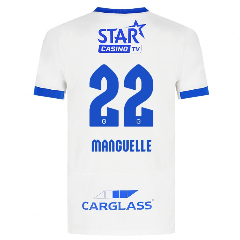 Danxen Niño Camiseta Brad Manguelle #22 Blanco Azul 2ª Equipación 2026/27 La Camisa México
