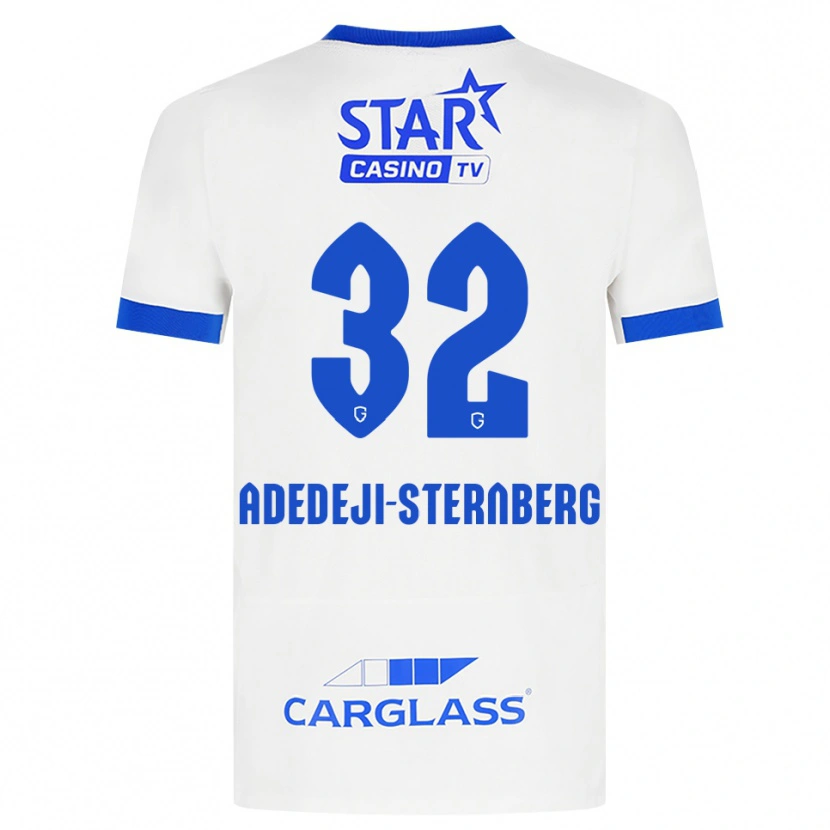 Danxen Niño Camiseta Noah Adedeji-Sternberg #32 Blanco Azul 2ª Equipación 2026/27 La Camisa México
