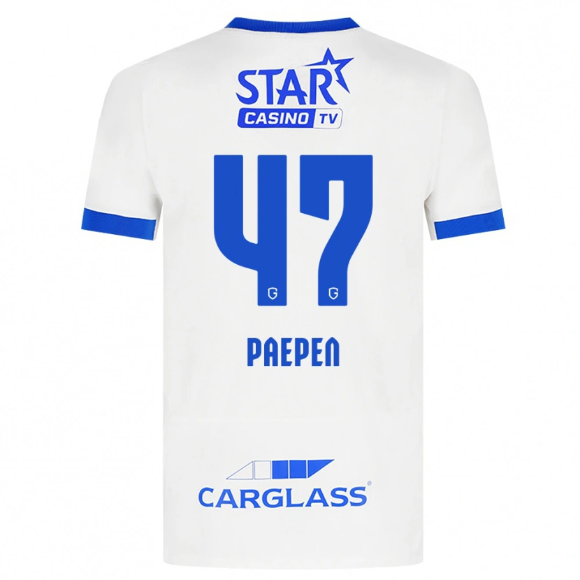 Danxen Niño Camiseta Sam Paepen #47 Blanco Azul 2ª Equipación 2026/27 La Camisa México