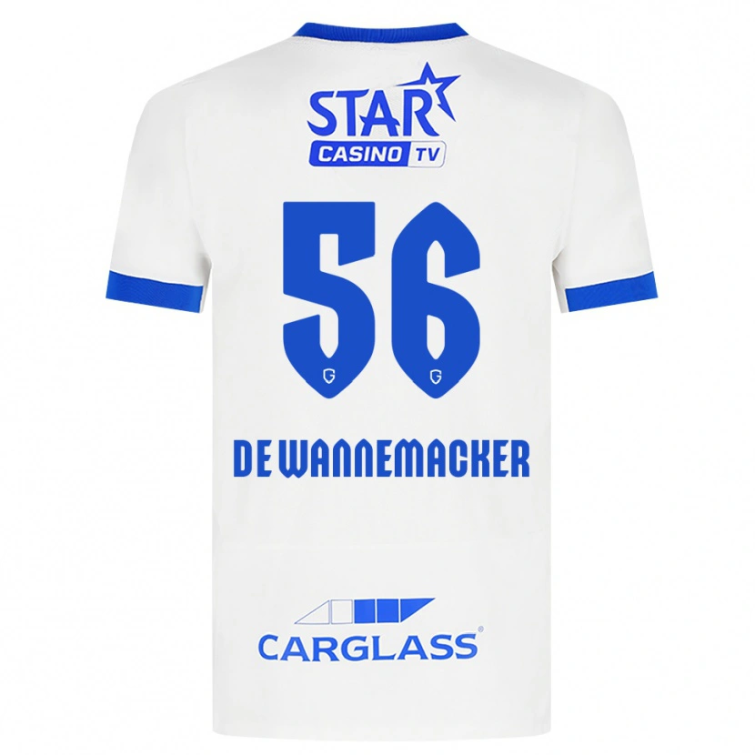 Danxen Niño Camiseta August De Wannemacker #56 Blanco Azul 2ª Equipación 2026/27 La Camisa México