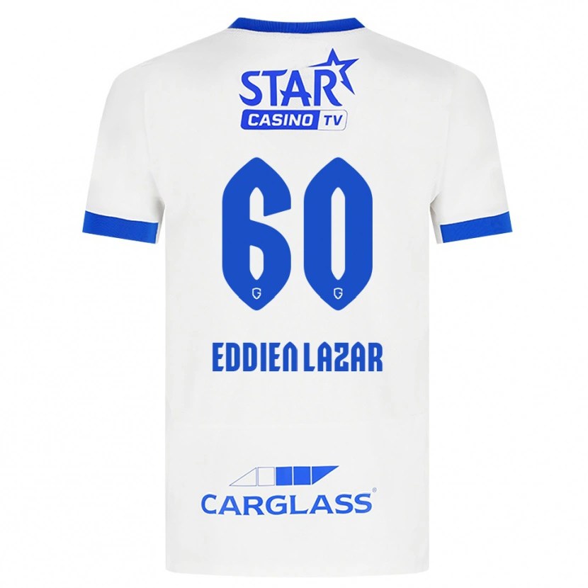 Danxen Niño Camiseta Saif Eddien Lazar #60 Blanco Azul 2ª Equipación 2026/27 La Camisa México