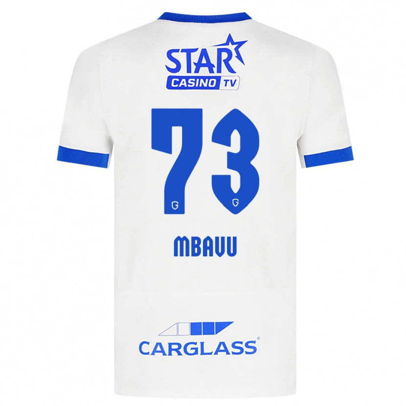 Danxen Niño Camiseta Elie Mbavu #73 Blanco Azul 2ª Equipación 2026/27 La Camisa México