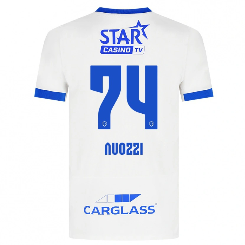 Danxen Niño Camiseta Cédric Nuozzi #74 Blanco Azul 2ª Equipación 2026/27 La Camisa México