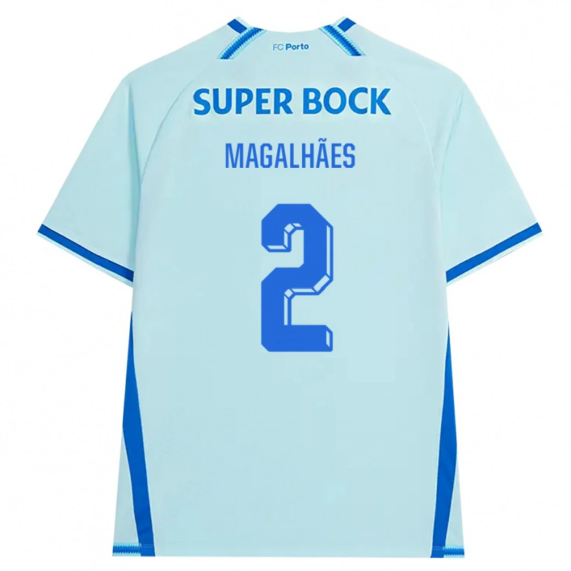 Danxen Niño Camiseta Rafael Magalhães #2 Cianclaro Azul Equipación Tercera 2026/27 La Camisa México
