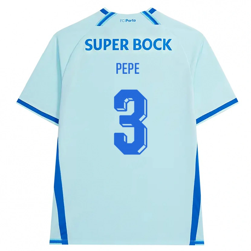 Danxen Niño Camiseta Pepe #3 Cianclaro Azul Equipación Tercera 2026/27 La Camisa México