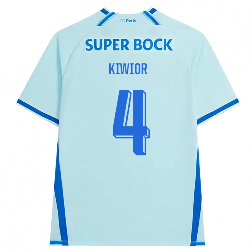 Danxen Niño Camiseta Jakub Kiwior #4 Cianclaro Azul Equipación Tercera 2026/27 La Camisa México