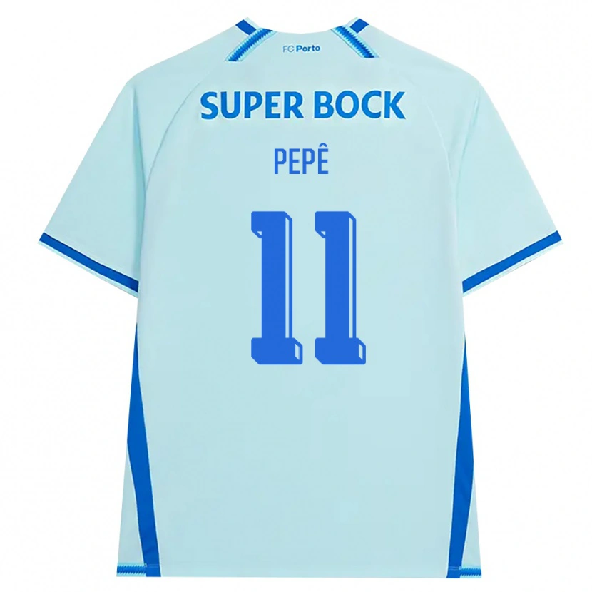 Danxen Niño Camiseta Pepê #11 Cianclaro Azul Equipación Tercera 2026/27 La Camisa México