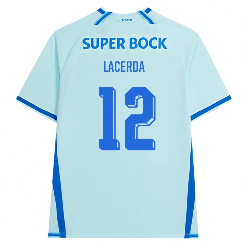 Danxen Niño Camiseta Lacerda #12 Cianclaro Azul Equipación Tercera 2026/27 La Camisa México
