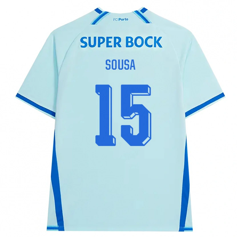 Danxen Niño Camiseta Vasco Sousa #15 Cianclaro Azul Equipación Tercera 2026/27 La Camisa México
