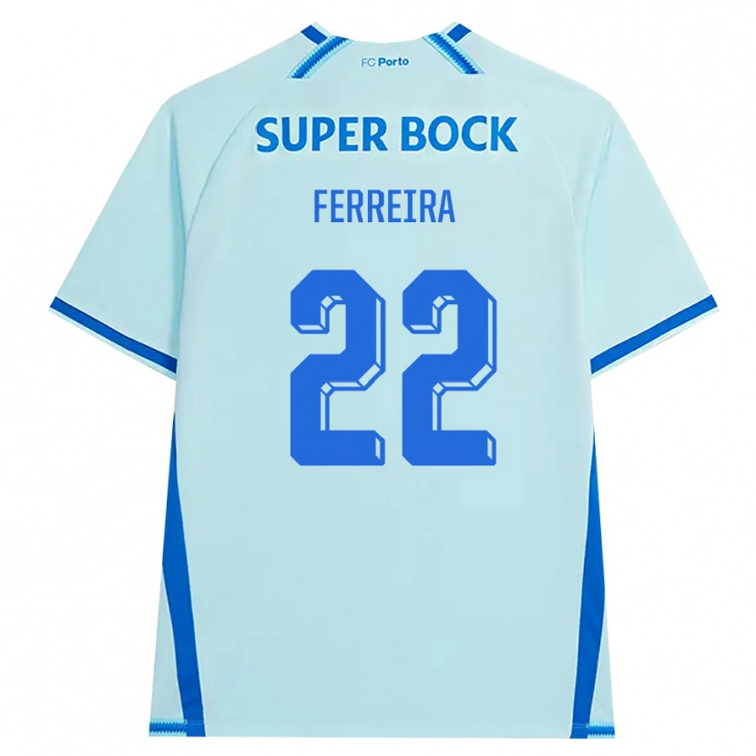 Danxen Niño Camiseta Joana Ferreira #22 Cianclaro Azul Equipación Tercera 2026/27 La Camisa México