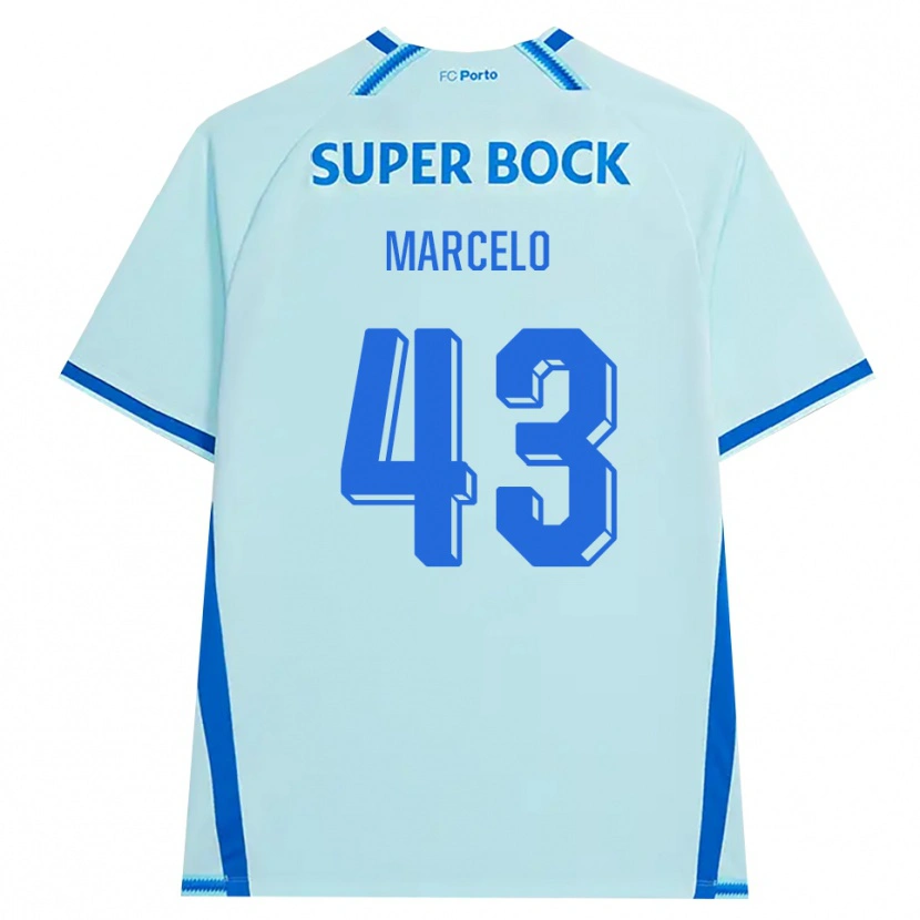 Danxen Niño Camiseta Joao Marcelo #43 Cianclaro Azul Equipación Tercera 2026/27 La Camisa México