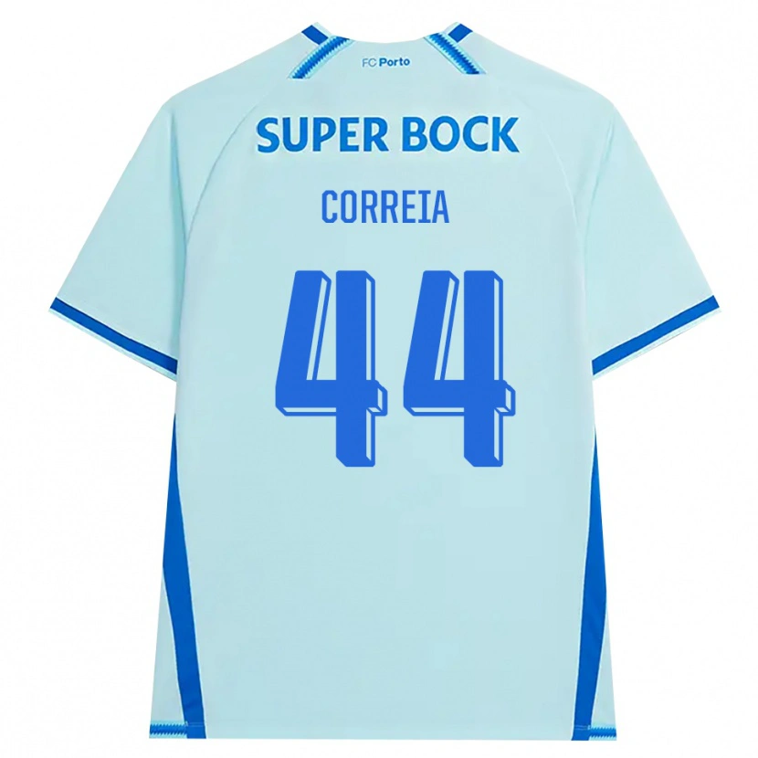Danxen Niño Camiseta Romain Correia #44 Cianclaro Azul Equipación Tercera 2026/27 La Camisa México
