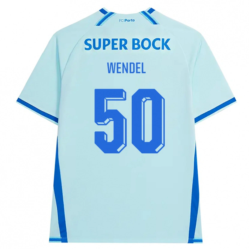 Danxen Niño Camiseta Wendel #50 Cianclaro Azul Equipación Tercera 2026/27 La Camisa México