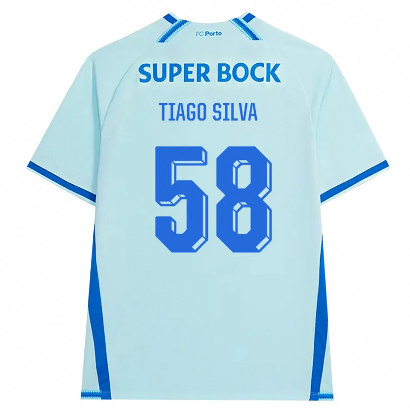 Danxen Niño Camiseta Tiago Silva #58 Cianclaro Azul Equipación Tercera 2026/27 La Camisa México