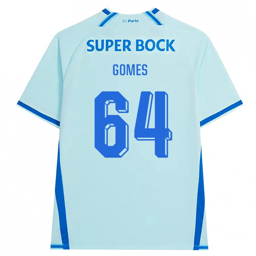 Danxen Niño Camiseta Luís Gomes #64 Cianclaro Azul Equipación Tercera 2026/27 La Camisa México
