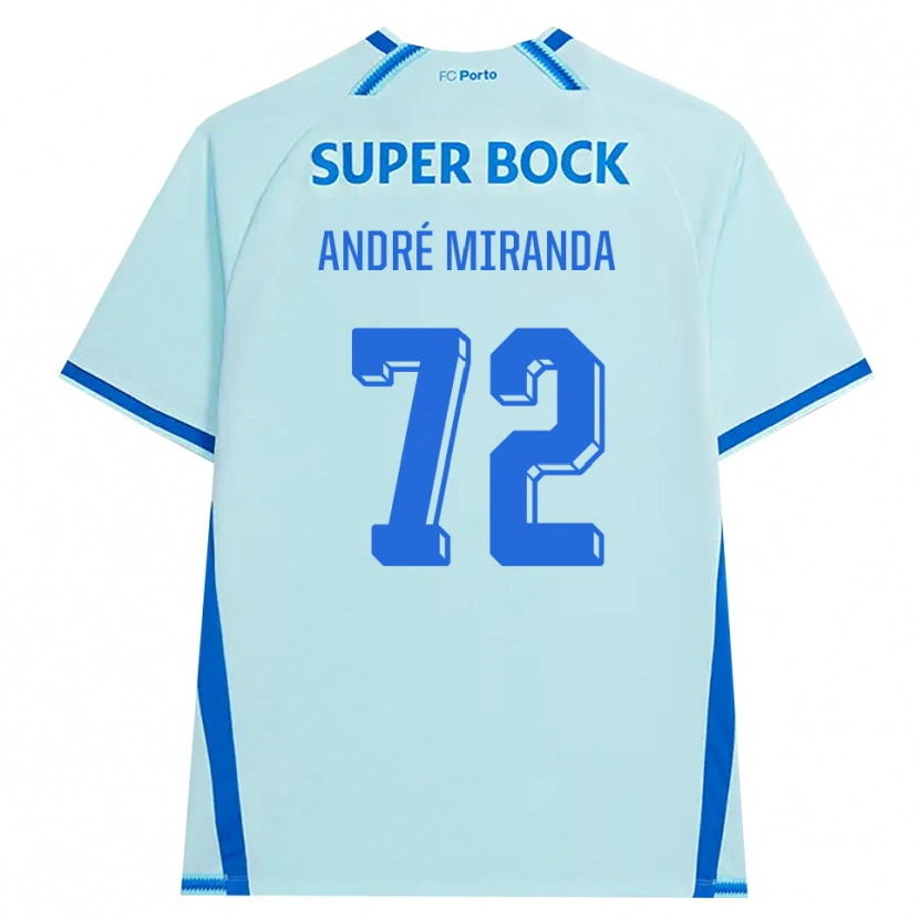 Danxen Niño Camiseta André Miranda #72 Cianclaro Azul Equipación Tercera 2026/27 La Camisa México