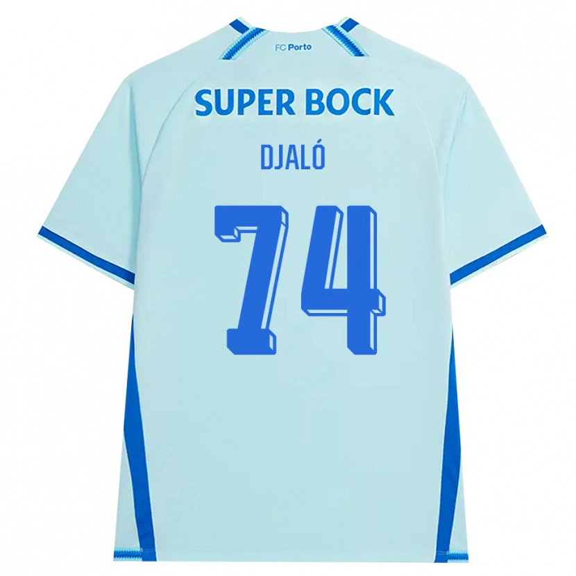 Danxen Niño Camiseta Ussumane Djaló #74 Cianclaro Azul Equipación Tercera 2026/27 La Camisa México