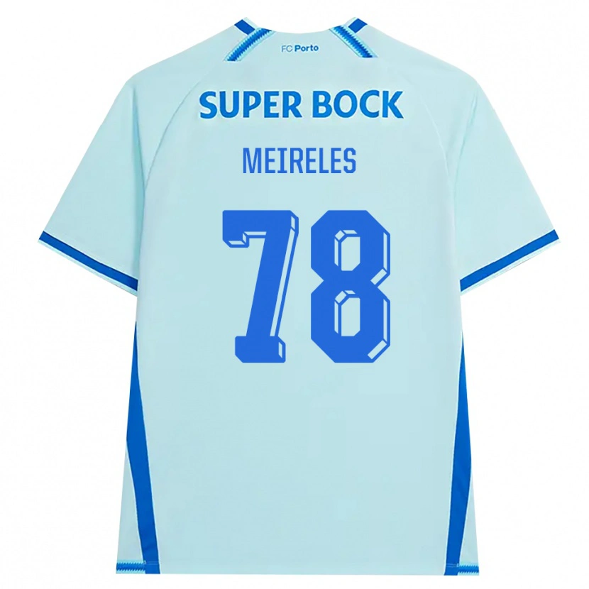 Danxen Niño Camiseta Jorge Meireles #78 Cianclaro Azul Equipación Tercera 2026/27 La Camisa México