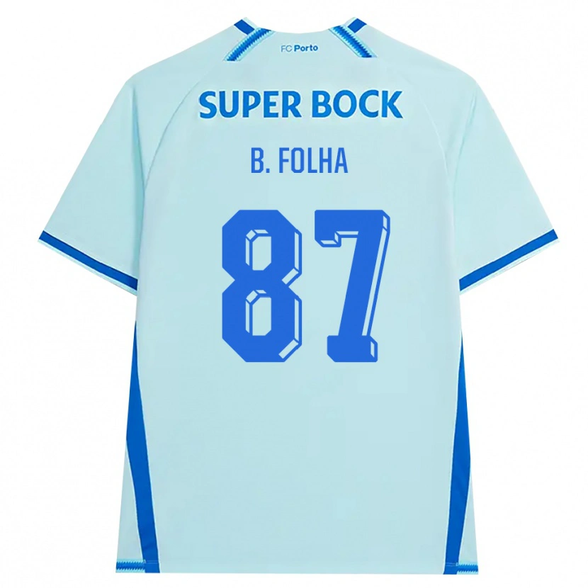 Danxen Niño Camiseta Bernardo Folha #87 Cianclaro Azul Equipación Tercera 2026/27 La Camisa México