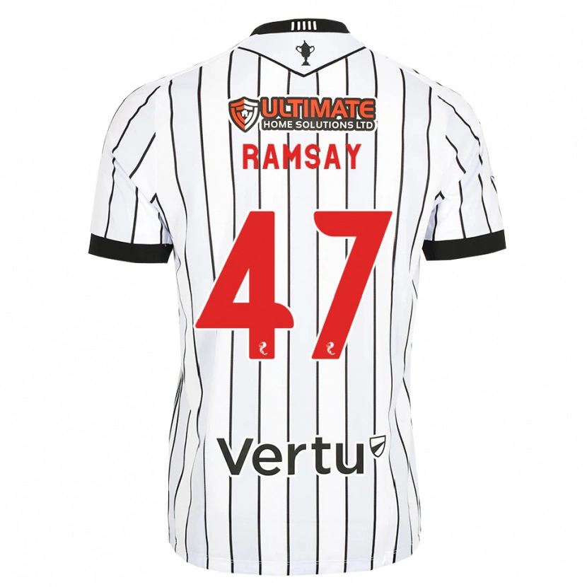 Danxen Niño Camiseta Calvin Ramsay #47 Blanco Negro Rojo 1ª Equipación 2026/27 La Camisa México