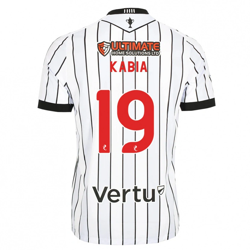 Danxen Niño Camiseta Ismeal Kabia #19 Blanco Negro Rojo 1ª Equipación 2026/27 La Camisa México