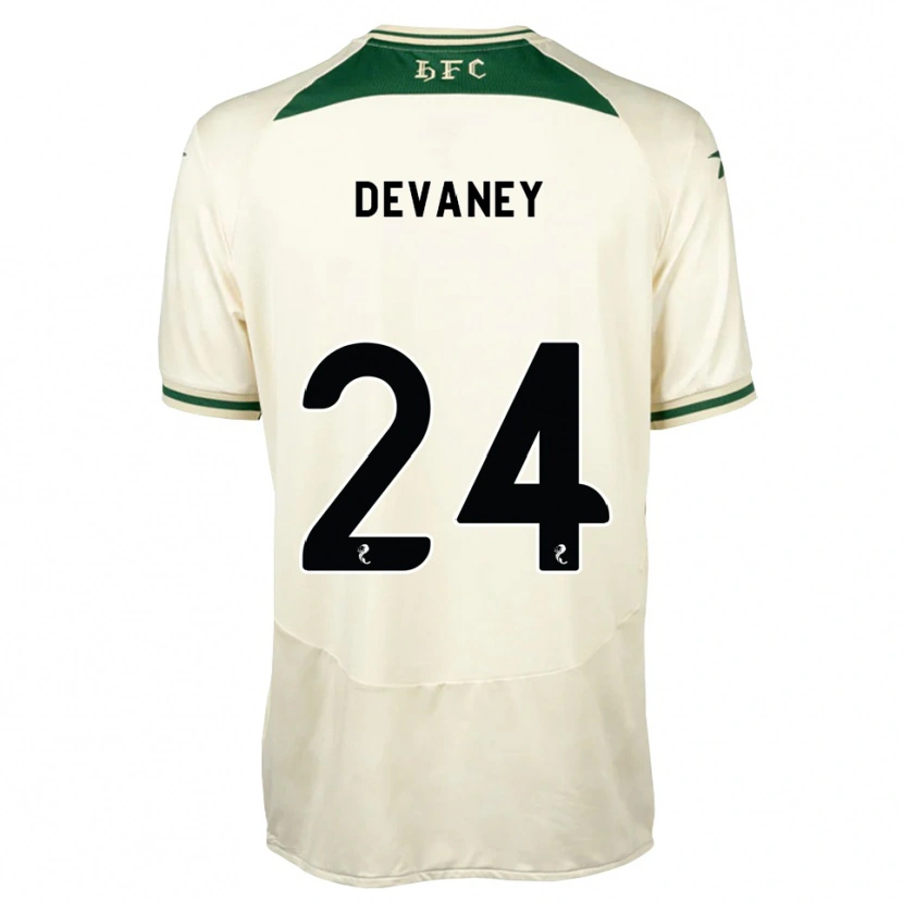 Danxen Niño Camiseta Jacob Devaney #24 Blanco Verde Bosque 2ª Equipación 2026/27 La Camisa México