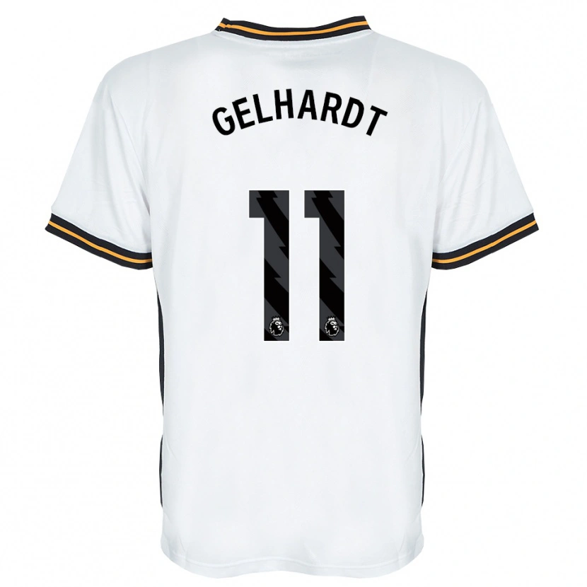 Danxen Niño Camiseta Joe Gelhardt #11 Blanco Naranja Negro 2ª Equipación 2026/27 La Camisa México