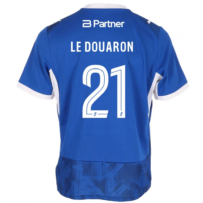 Danxen Niño Camiseta Jérémy Le Douaron #21 Azul Medio Blanco 1ª Equipación 2026/27 La Camisa México