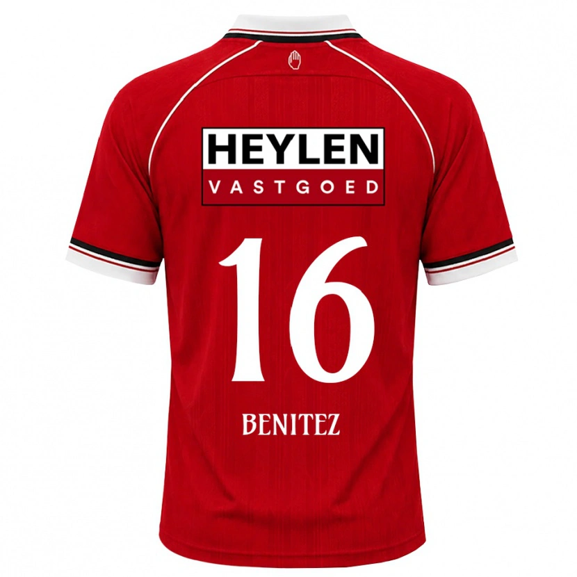 Danxen Hombre Camiseta Mauricio Benítez #16 Rojo Blanco Negro 1ª Equipación 2026/27 La Camisa México