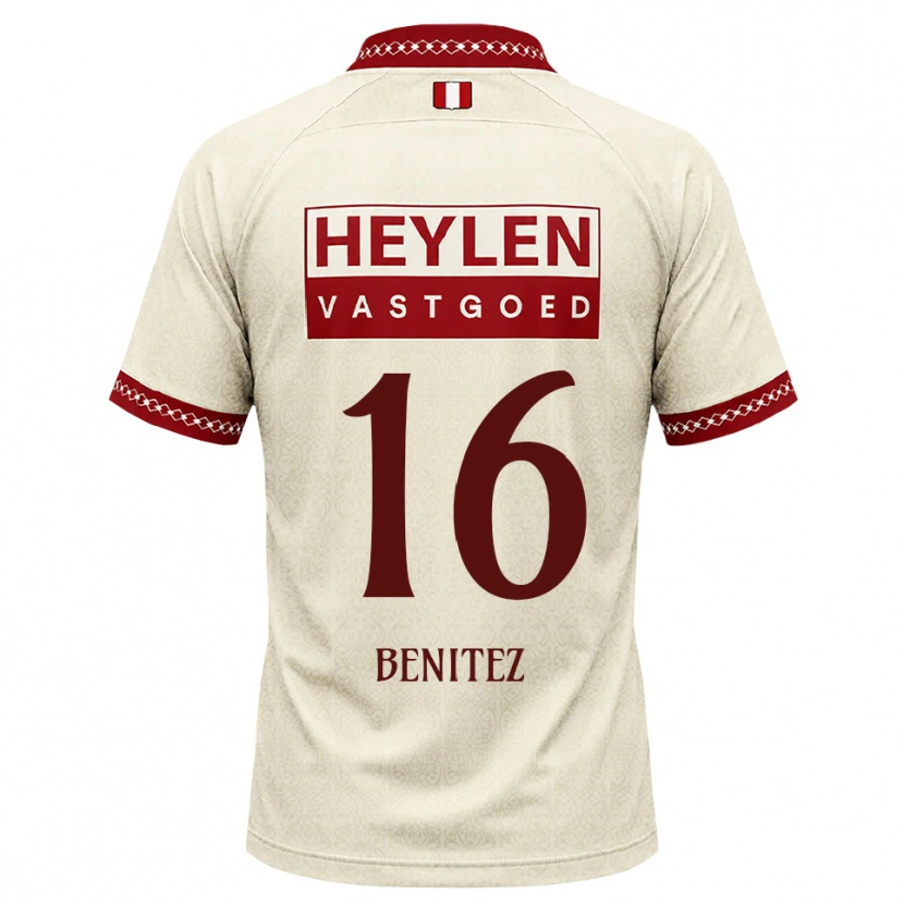 Danxen Hombre Camiseta Mauricio Benítez #16 Beige Rojo 2ª Equipación 2026/27 La Camisa México