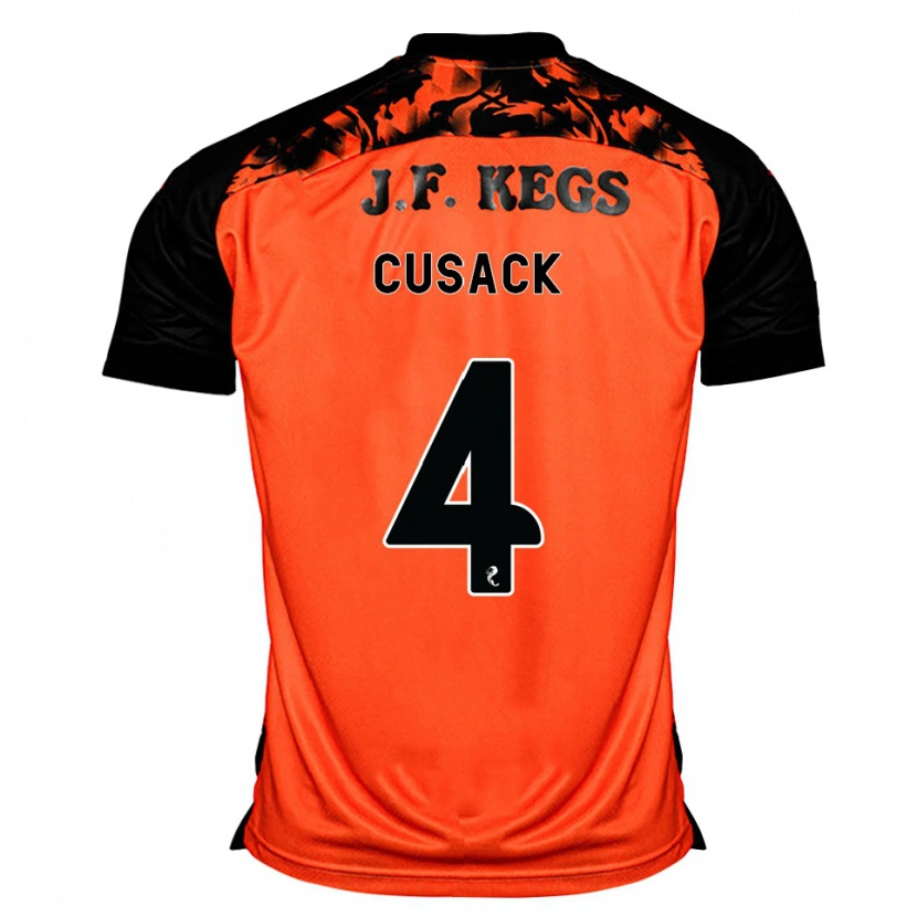Danxen Hombre Camiseta Abbie Cusack #4 Naranja Negro Blanco 1ª Equipación 2026/27 La Camisa México