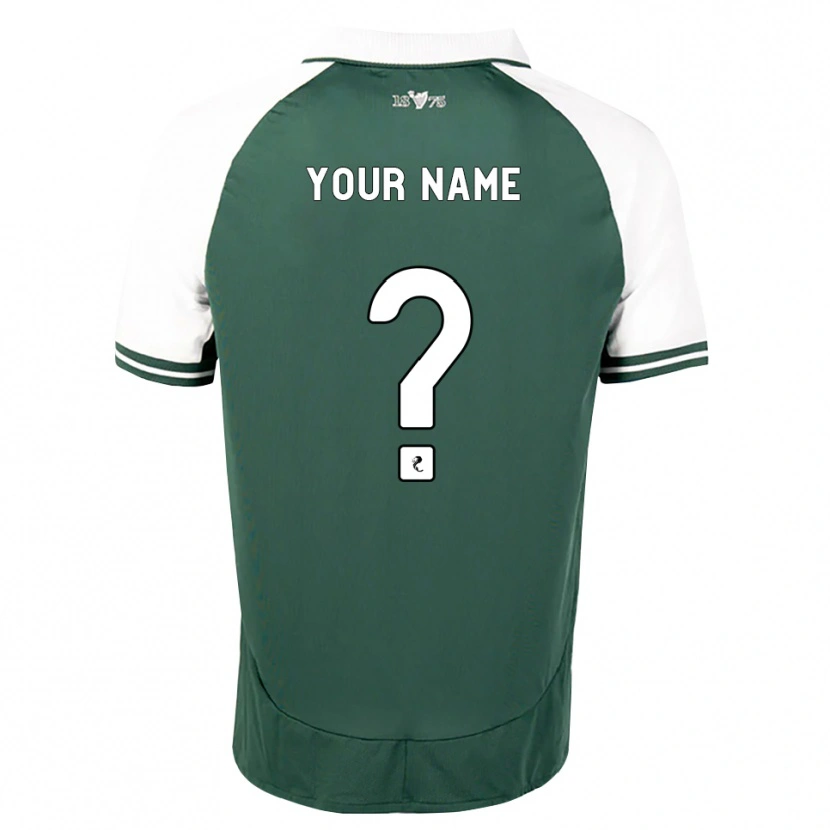 Danxen Hombre Camiseta Su Nombre #0 Verde Marino Blanco 1ª Equipación 2026/27 La Camisa México