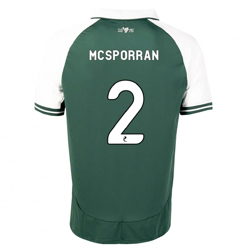 Danxen Hombre Camiseta Arran Mcsporran #2 Verde Marino Blanco 1ª Equipación 2026/27 La Camisa México
