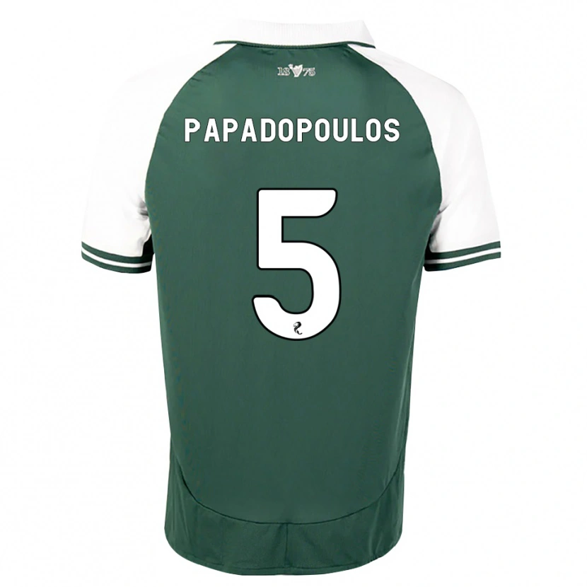 Danxen Hombre Camiseta Stacey Papadopoulos #5 Verde Marino Blanco 1ª Equipación 2026/27 La Camisa México