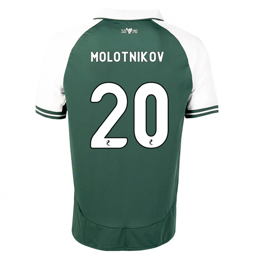 Danxen Hombre Camiseta Rudi Molotnikov #20 Verde Marino Blanco 1ª Equipación 2026/27 La Camisa México
