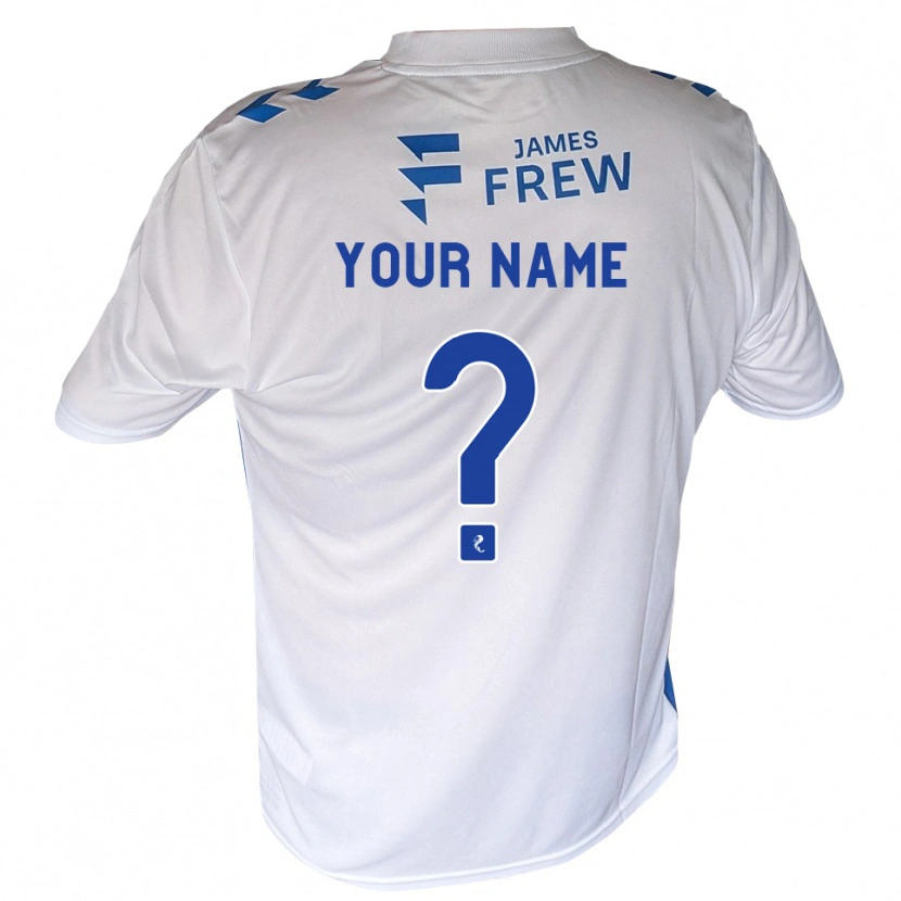 Danxen Hombre Camiseta Su Nombre #0 Azul Real Blanco 1ª Equipación 2026/27 La Camisa México