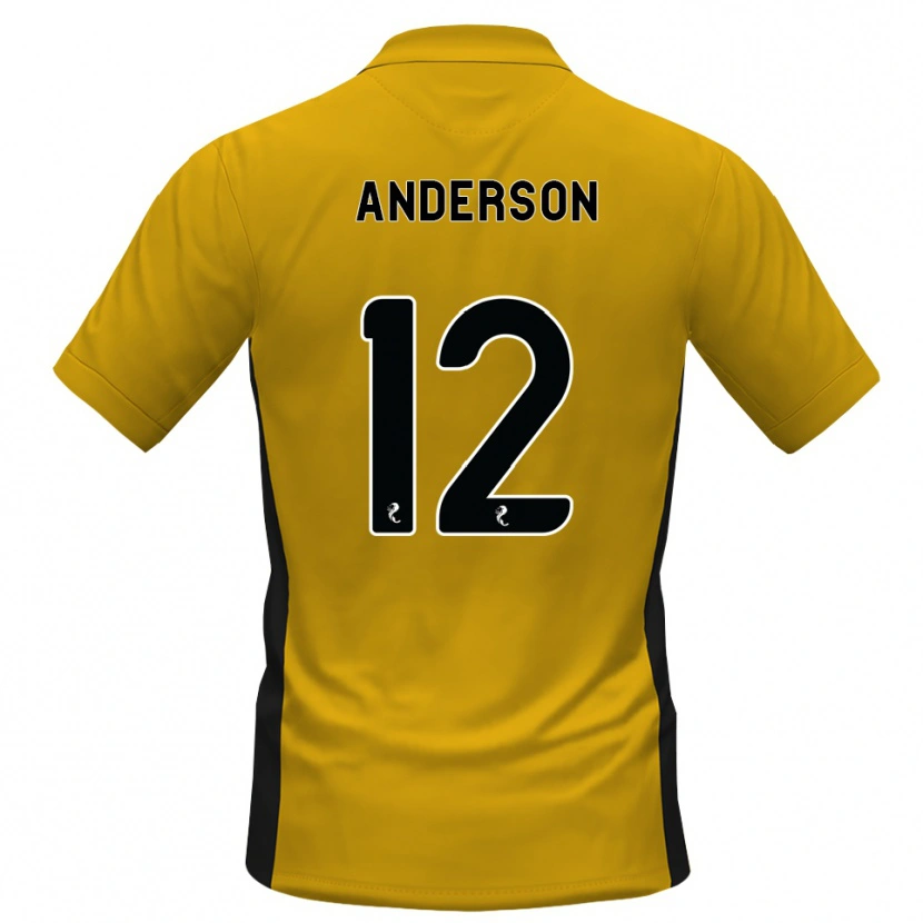 Danxen Hombre Camiseta Rhys Anderson #12 Naranja Negro 1ª Equipación 2026/27 La Camisa México