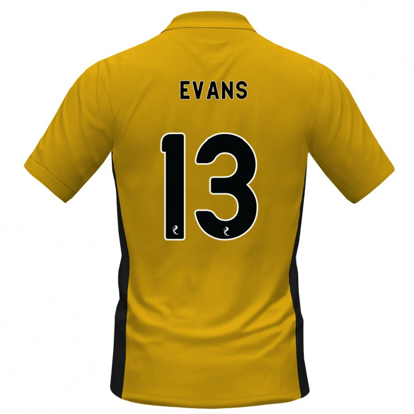 Danxen Hombre Camiseta Lauren Evans #13 Naranja Negro 1ª Equipación 2026/27 La Camisa México