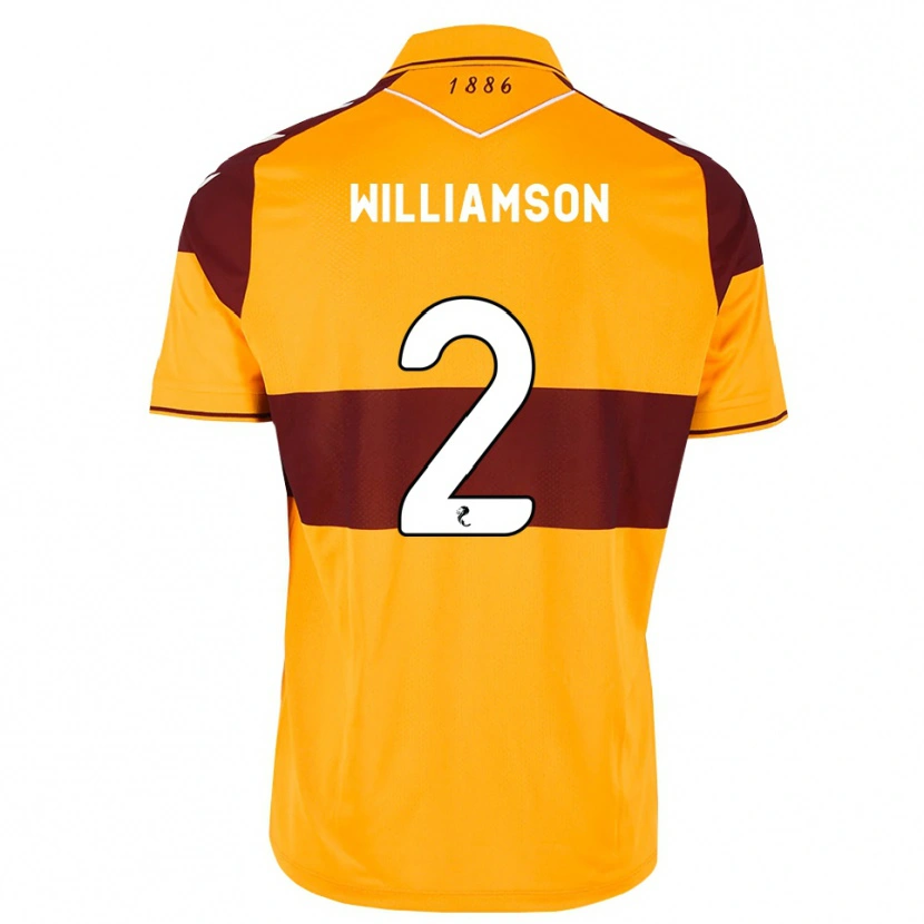 Danxen Hombre Camiseta Scott Williamson #2 Granate Naranja 1ª Equipación 2026/27 La Camisa México