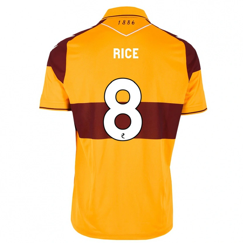 Danxen Hombre Camiseta Katie Rice #8 Granate Naranja 1ª Equipación 2026/27 La Camisa México