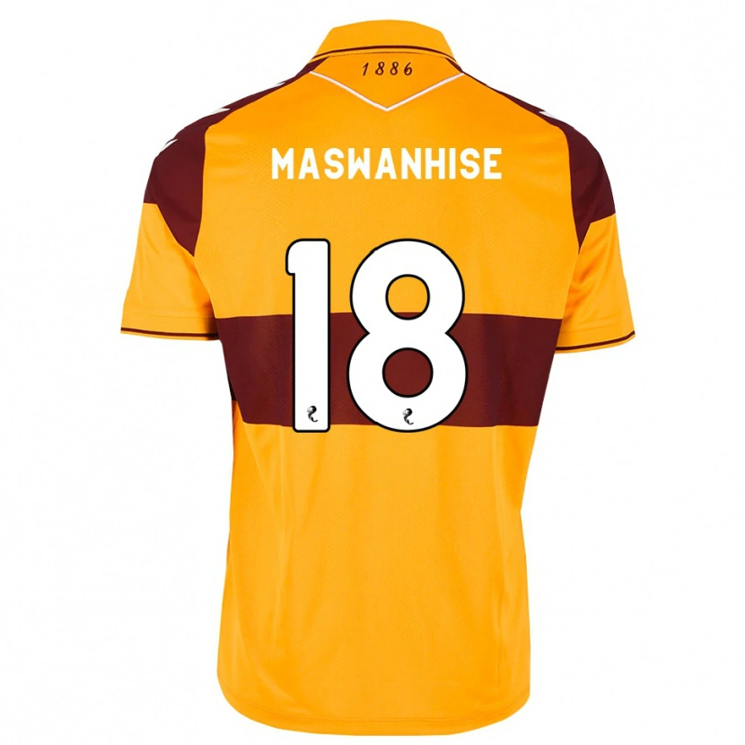 Danxen Hombre Camiseta Tawanda Maswanhise #18 Granate Naranja 1ª Equipación 2026/27 La Camisa México