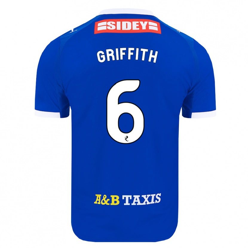 Danxen Hombre Camiseta Víctor Griffith #6 Azul Rojo Amarillo 1ª Equipación 2026/27 La Camisa México