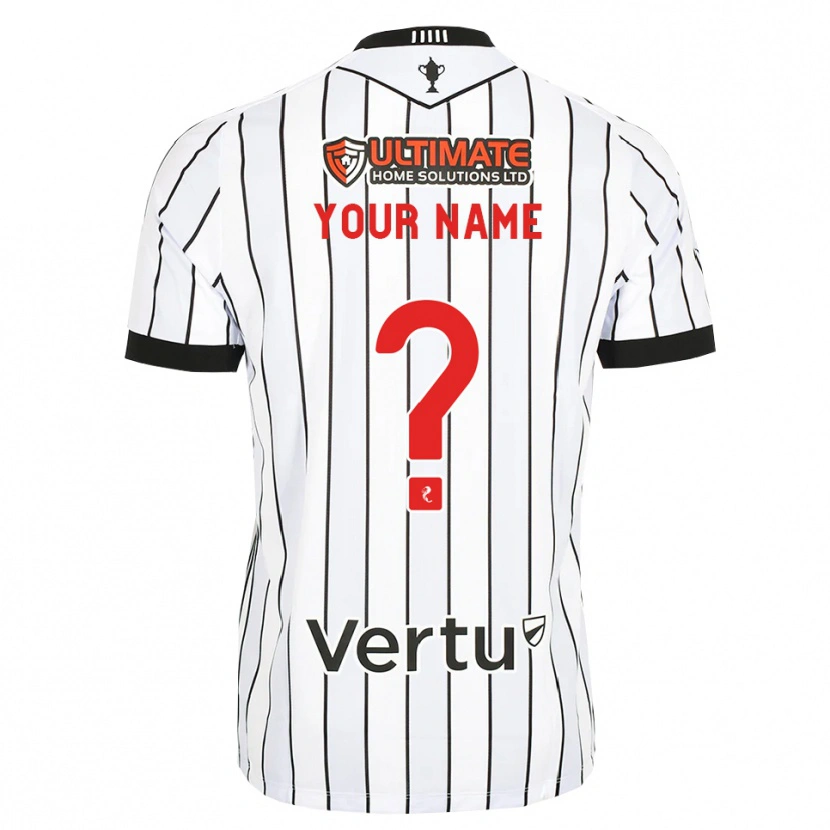 Danxen Hombre Camiseta Su Nombre #0 Blanco Negro Rojo 1ª Equipación 2026/27 La Camisa México